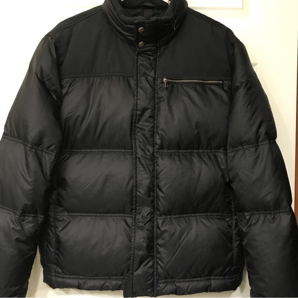 Cole Haan Down Fill Puffer Jacket Coat Men Medium Black - Picture 14 of 14
